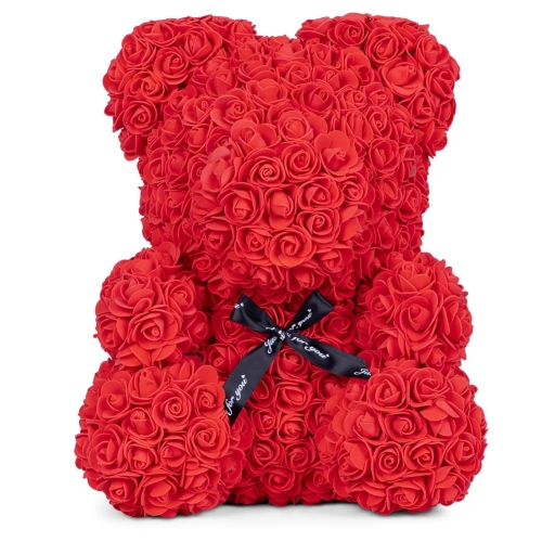 Luxury Red Rose Bear 40cm