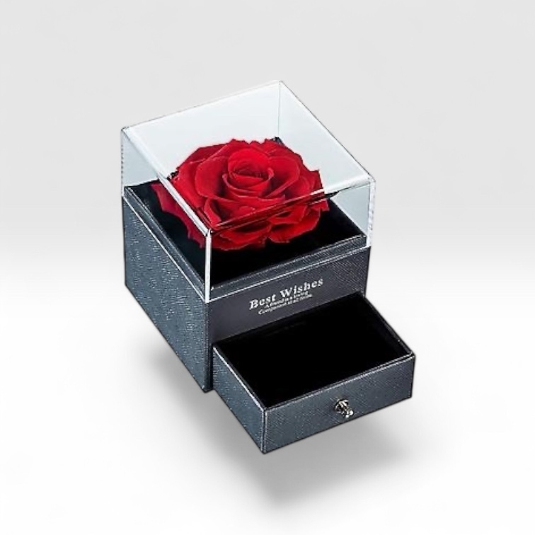 Preserved Luxury Red Rose in a box