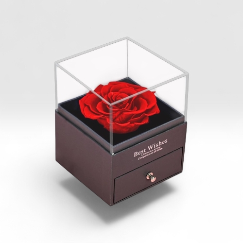 Preserved Luxury Red Rose in a box