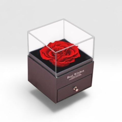 Preserved Luxury Red Rose in a box